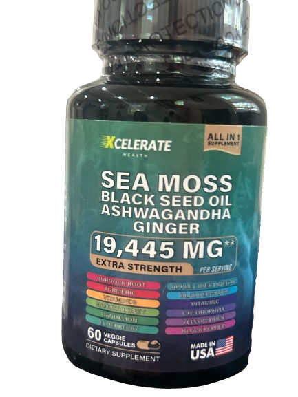 Sea Moss W/ Ashwagandha & Black Seed Oil Extra Strength All In One Supplement