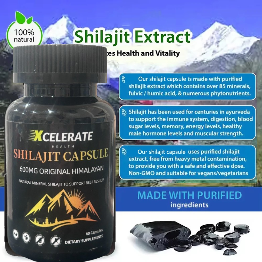 Pure Himalayan Shilajit Capsules for Peek Performance Extra Strength