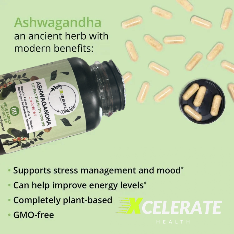 AshwaPepper Xcelerate Health Max Strength 2100 MG Ashwagandha with Black Pepper Extract